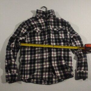 Women's Heritage 1981 Flannel Long Sleeve Button Up, Black/White/Red, Size L